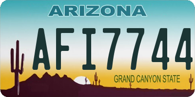 AZ license plate AFI7744