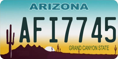 AZ license plate AFI7745