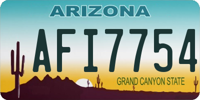 AZ license plate AFI7754