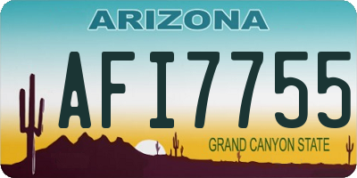AZ license plate AFI7755