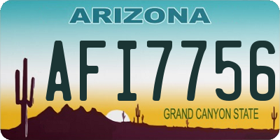 AZ license plate AFI7756