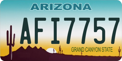 AZ license plate AFI7757