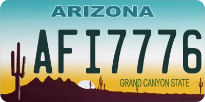 AZ license plate AFI7776