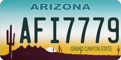 AZ license plate AFI7779