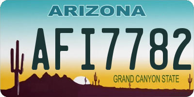 AZ license plate AFI7782