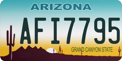 AZ license plate AFI7795