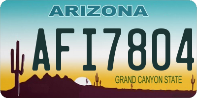 AZ license plate AFI7804