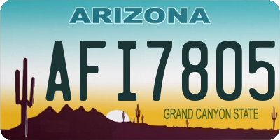 AZ license plate AFI7805