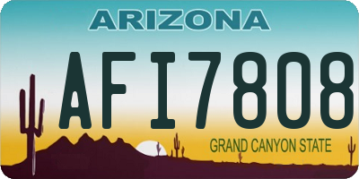 AZ license plate AFI7808