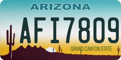 AZ license plate AFI7809