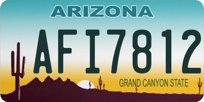 AZ license plate AFI7812