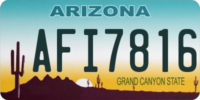 AZ license plate AFI7816