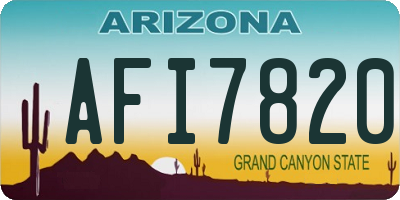 AZ license plate AFI7820