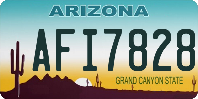AZ license plate AFI7828