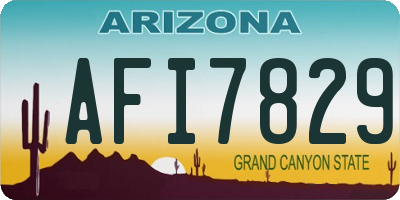AZ license plate AFI7829