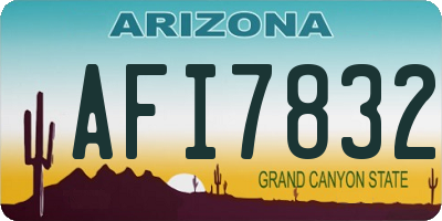 AZ license plate AFI7832