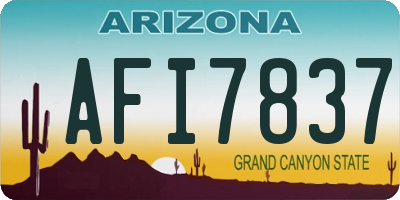 AZ license plate AFI7837