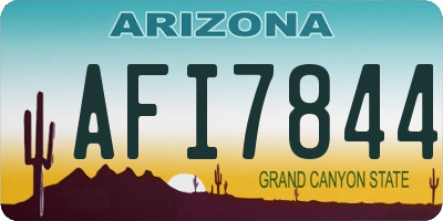 AZ license plate AFI7844