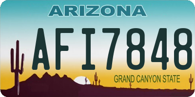 AZ license plate AFI7848