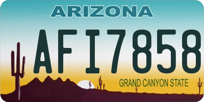 AZ license plate AFI7858