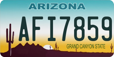 AZ license plate AFI7859