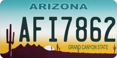 AZ license plate AFI7862