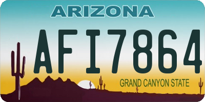 AZ license plate AFI7864