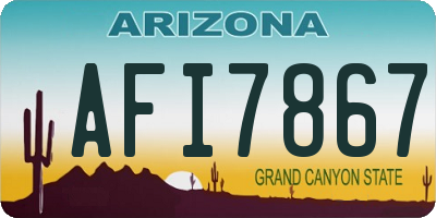 AZ license plate AFI7867