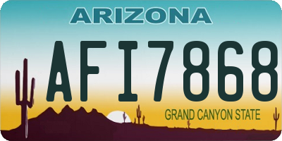 AZ license plate AFI7868
