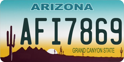AZ license plate AFI7869