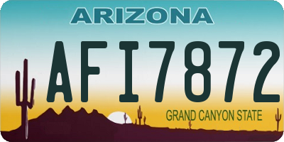AZ license plate AFI7872