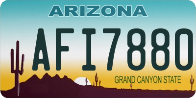 AZ license plate AFI7880
