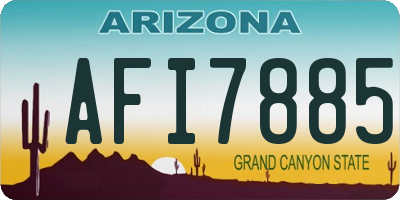 AZ license plate AFI7885
