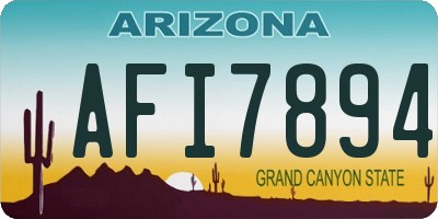 AZ license plate AFI7894
