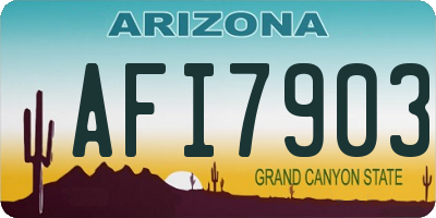 AZ license plate AFI7903