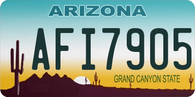 AZ license plate AFI7905