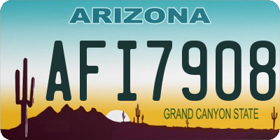 AZ license plate AFI7908