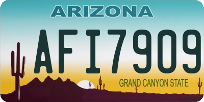 AZ license plate AFI7909