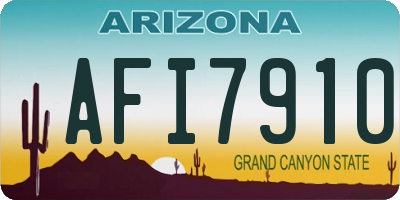 AZ license plate AFI7910