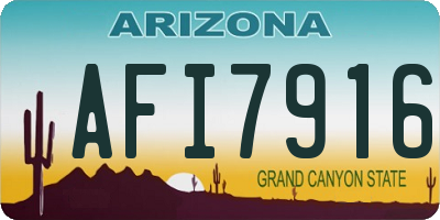 AZ license plate AFI7916