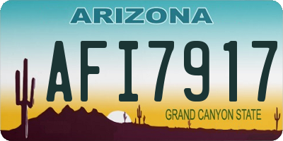 AZ license plate AFI7917