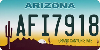 AZ license plate AFI7918