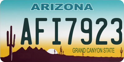 AZ license plate AFI7923