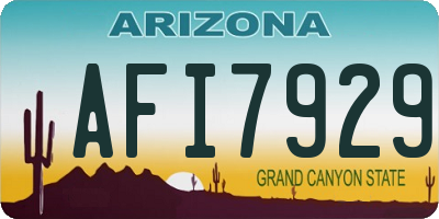 AZ license plate AFI7929