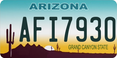 AZ license plate AFI7930