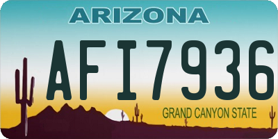 AZ license plate AFI7936