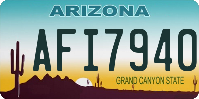 AZ license plate AFI7940