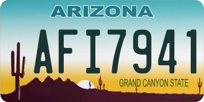 AZ license plate AFI7941