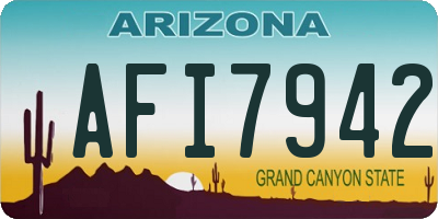AZ license plate AFI7942