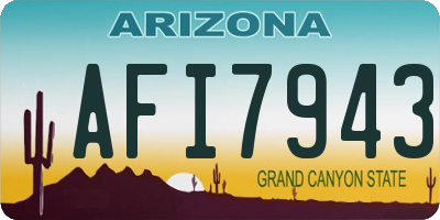 AZ license plate AFI7943